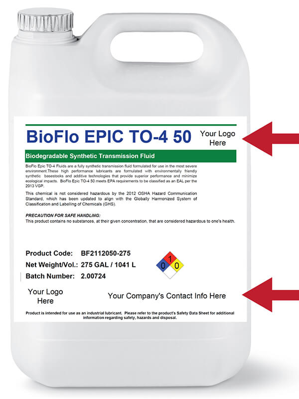 Co-Branded Label on Gallon Container